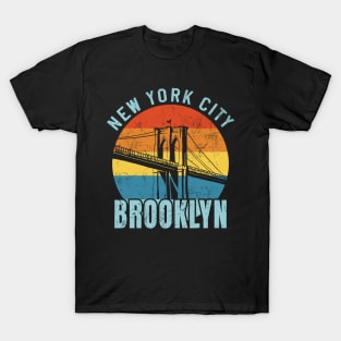 NYC Brooklyn Bridge Retro T-Shirt